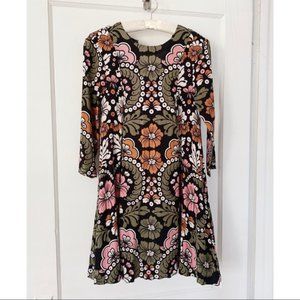 H&M Floral Print Dress with Long Sleeves